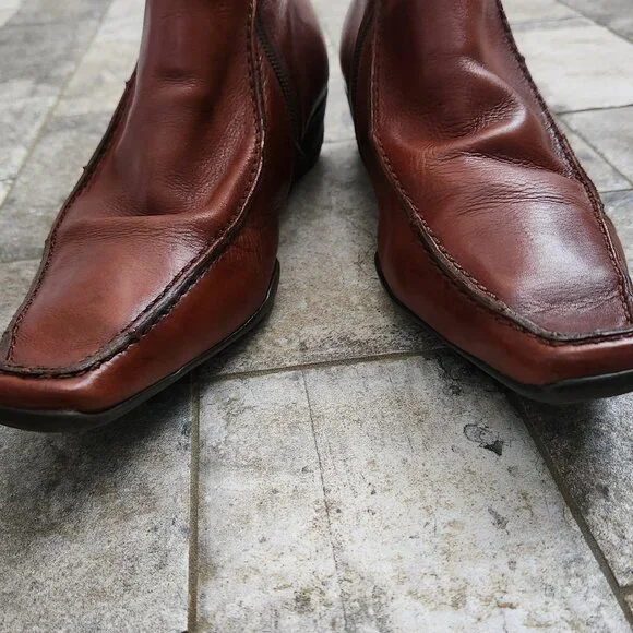 Kenneth Cole Leather Brown Boots, Size 8.5 - Picture 2 of 7